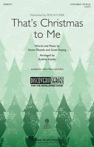 That's Christmas to Me Three-Part Mixed choral sheet music cover Thumbnail